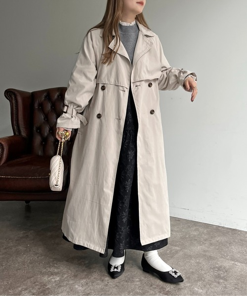 prose verse（プロズヴェール）の「キャンディスリーブヨーク切替トレンチ（トレンチコート・レディース・ベージュ/カーキ/ライトベージュ・MEDIUM/LARGE）」の9枚目の写真