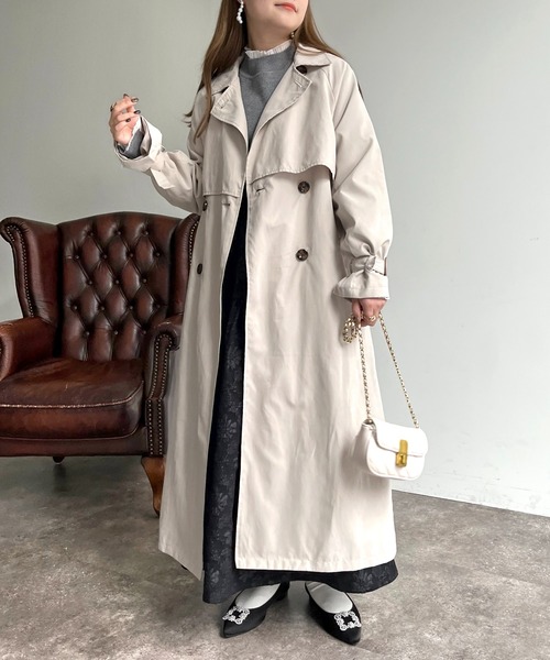 prose verse（プロズヴェール）の「キャンディスリーブヨーク切替トレンチ（トレンチコート・レディース・ベージュ/カーキ/ライトベージュ・MEDIUM/LARGE）」の17枚目の写真