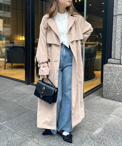 prose verse（プロズヴェール）の「キャンディスリーブヨーク切替トレンチ（トレンチコート・レディース・ベージュ/カーキ/ライトベージュ・MEDIUM/LARGE）」の21枚目の写真