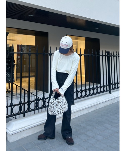 JUMELLE（ジュメロ）の「ベロアルバントップ（Tシャツ/カットソー・レディース・ピンク/アイボリー・FREE）」の3枚目の写真