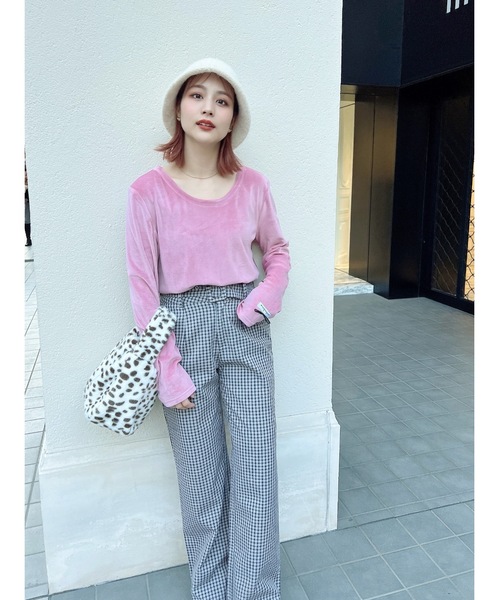 JUMELLE（ジュメロ）の「ベロアルバントップ（Tシャツ/カットソー・レディース・ピンク/アイボリー・FREE）」の21枚目の写真