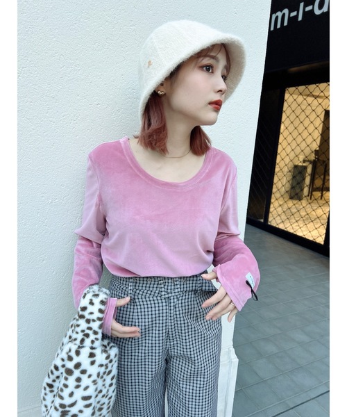 JUMELLE（ジュメロ）の「ベロアルバントップ（Tシャツ/カットソー・レディース・ピンク/アイボリー・FREE）」の16枚目の写真