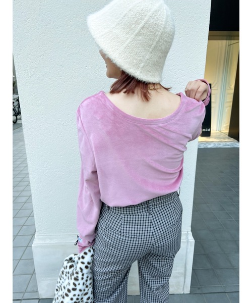 JUMELLE（ジュメロ）の「ベロアルバントップ（Tシャツ/カットソー・レディース・ピンク/アイボリー・FREE）」の22枚目の写真