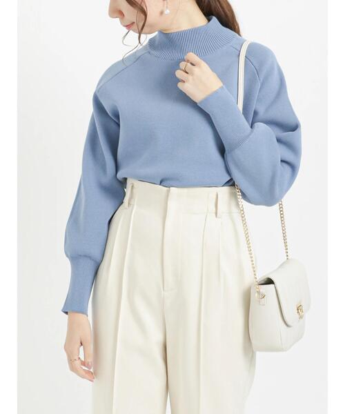 Te chichi（テチチ）の「ハイネックプルオーバー（ニット/セーター・レディース・ベージュ/ブルー/ネイビー・ﾌﾘ-）」の12枚目の写真