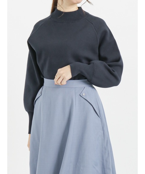 Te chichi（テチチ）の「ハイネックプルオーバー（ニット/セーター・レディース・ベージュ/ブルー/ネイビー・ﾌﾘ-）」の2枚目の写真