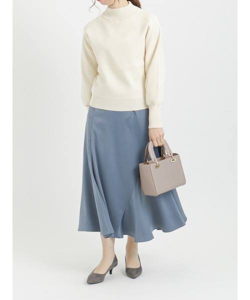 Te chichi（テチチ）の「ハイネックプルオーバー（ニット/セーター・レディース・ベージュ/ブルー/ネイビー・ﾌﾘ-）」の4枚目の写真