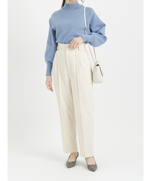 Te chichi（テチチ）の「ハイネックプルオーバー（ニット/セーター・レディース・ベージュ/ブルー/ネイビー・ﾌﾘ-）」の5枚目の写真