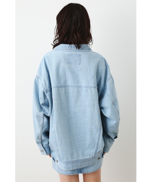 RODEO CROWNS WIDE BOWL(ロデオクラウンズワイドボウル)の「LOSE COLOR DENIM JACKET(デニムジャケット・レディース・ホワイト/ライトブルー・FREE)」の9枚目の写真