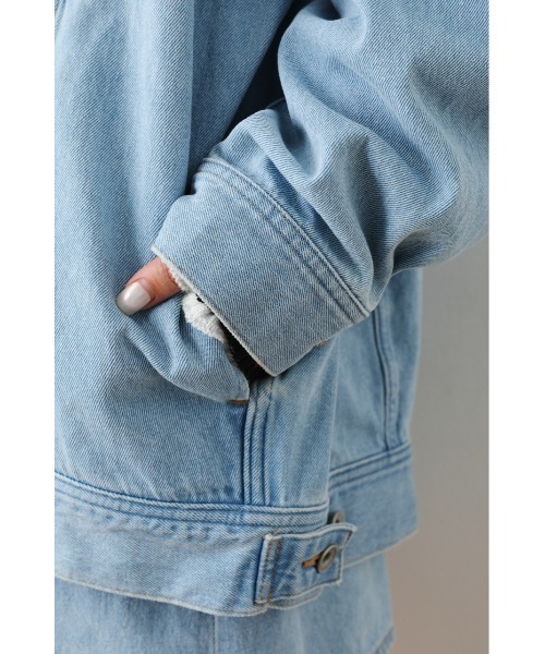 RODEO CROWNS WIDE BOWL(ロデオクラウンズワイドボウル)の「LOSE COLOR DENIM JACKET(デニムジャケット・レディース・ホワイト/ライトブルー・FREE)」の14枚目の写真
