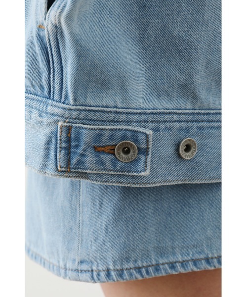 RODEO CROWNS WIDE BOWL(ロデオクラウンズワイドボウル)の「LOSE COLOR DENIM JACKET(デニムジャケット・レディース・ホワイト/ライトブルー・FREE)」の8枚目の写真