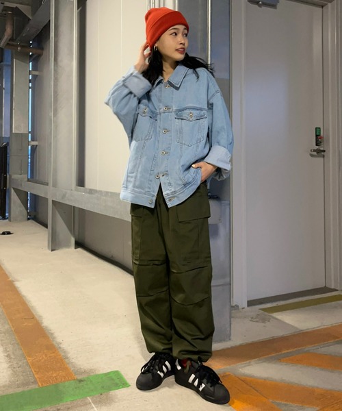 RODEO CROWNS WIDE BOWL(ロデオクラウンズワイドボウル)の「LOSE COLOR DENIM JACKET(デニムジャケット・レディース・ホワイト/ライトブルー・FREE)」の15枚目の写真