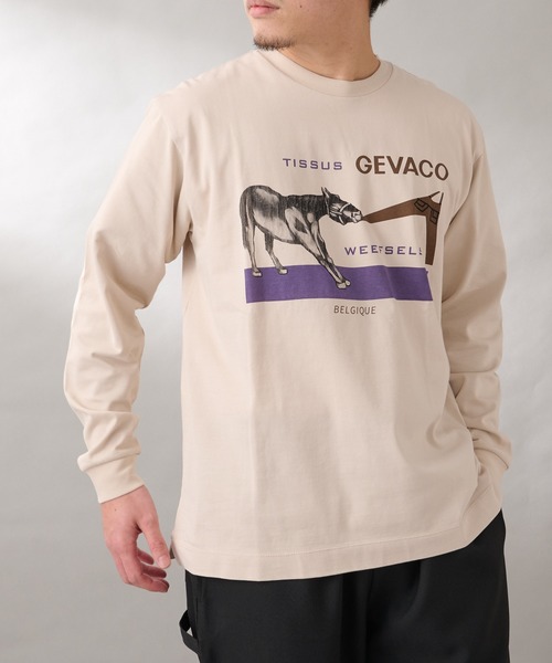 GEVACO（ゲバコ）の「【GEVACO/ゲバコ】馬プリント長袖Tee（Tシャツ