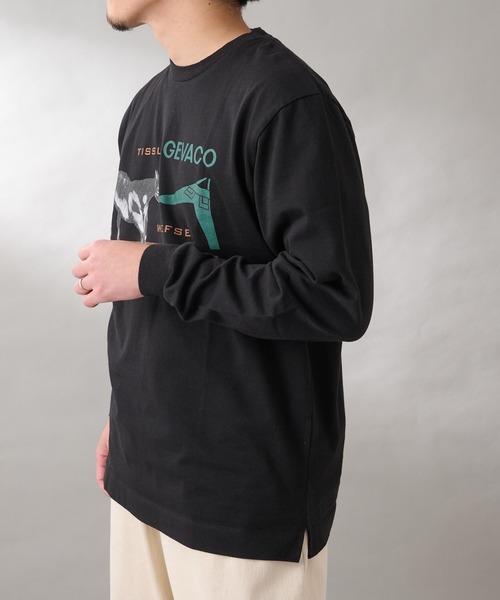GEVACO(ゲバコ)の「【GEVACO/ゲバコ】馬プリント長袖Tee(Tシャツ/カットソー・メンズ・ブラック/ホワイト/ベージュ・L)」の11枚目の写真