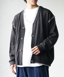 ハンドステッチカーディガン 秋服  メンズ