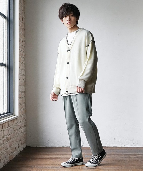 MinoriTY(マイノリティ)の「ハンドステッチカーディガン 秋服 メンズ(カーディガン/ボレロ・メンズ・キナリ/ブラック/サックスブルー/グレー・M/L)」の8枚目の写真