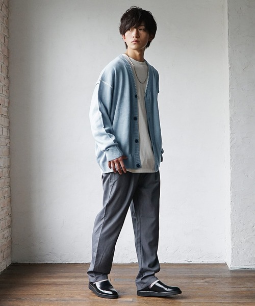 MinoriTY(マイノリティ)の「ハンドステッチカーディガン 秋服 メンズ(カーディガン/ボレロ・メンズ・キナリ/ブラック/サックスブルー/グレー・M/L)」の20枚目の写真