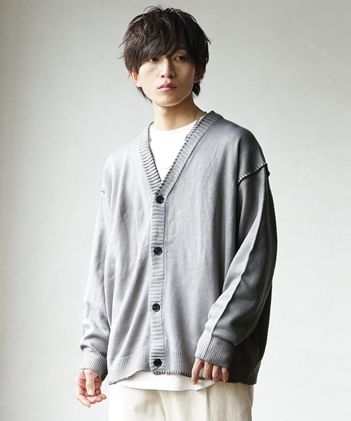 MinoriTY(マイノリティ)の「ハンドステッチカーディガン 秋服 メンズ(カーディガン/ボレロ・メンズ・キナリ/ブラック/サックスブルー/グレー・M/L)」の15枚目の写真