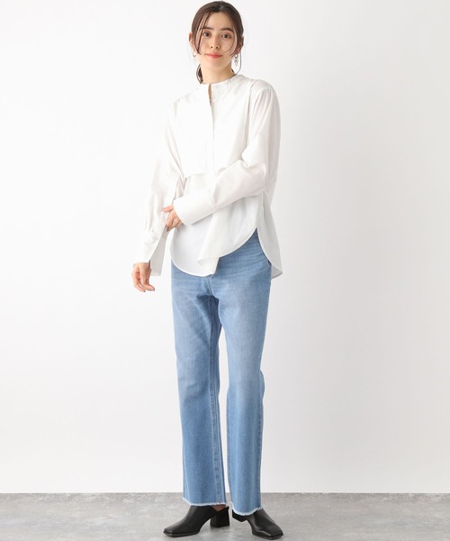 LEPSIM（レプシィム）の「ソデボタンデザインシャツ　183342（シャツ/ブラウス・レディース・オフホワイト/ネイビー/ピンク・FREE）」の5枚目の写真