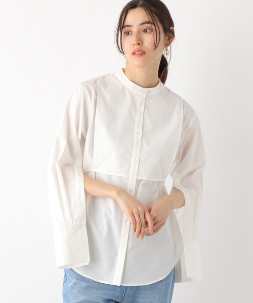 LEPSIM（レプシィム）の「ソデボタンデザインシャツ　183342（シャツ/ブラウス・レディース・オフホワイト/ネイビー/ピンク・FREE）」の8枚目の写真