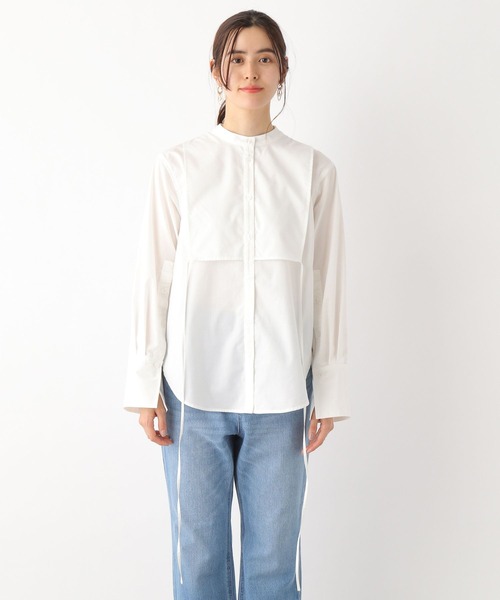 LEPSIM（レプシィム）の「ソデボタンデザインシャツ　183342（シャツ/ブラウス・レディース・オフホワイト/ネイビー/ピンク・FREE）」の12枚目の写真