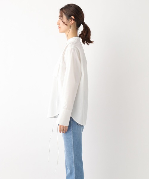 LEPSIM（レプシィム）の「ソデボタンデザインシャツ　183342（シャツ/ブラウス・レディース・オフホワイト/ネイビー/ピンク・FREE）」の14枚目の写真
