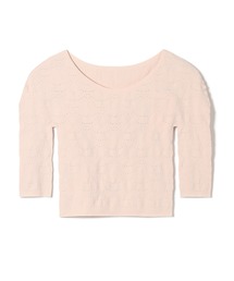 チャコット　アイレットレース　ニット　Tシャツ　M Chacott（チャコット）の「【ノーソーイングニット】アイレット