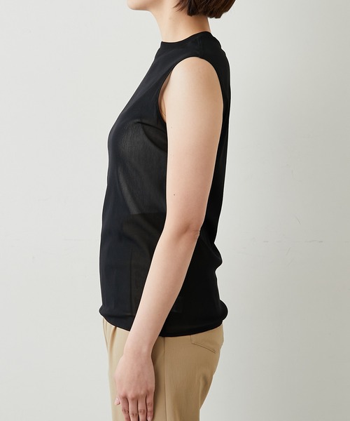 GALLARDAGALANTE(ガリャルダガランテ)の「【La nature linge】チュールノースリーブトップス(Tシャツ/カットソー・レディース・ブルー/ブラック/ホワイト・FREE)」の22枚目の写真