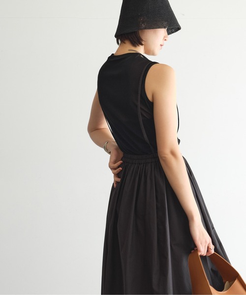 GALLARDAGALANTE(ガリャルダガランテ)の「【La nature linge】チュールノースリーブトップス(Tシャツ/カットソー・レディース・ブルー/ブラック/ホワイト・FREE)」の12枚目の写真