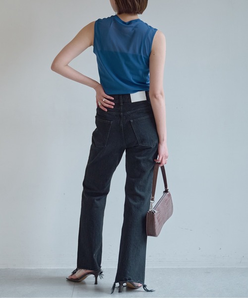 GALLARDAGALANTE(ガリャルダガランテ)の「【La nature linge】チュールノースリーブトップス(Tシャツ/カットソー・レディース・ブルー/ブラック/ホワイト・FREE)」の20枚目の写真