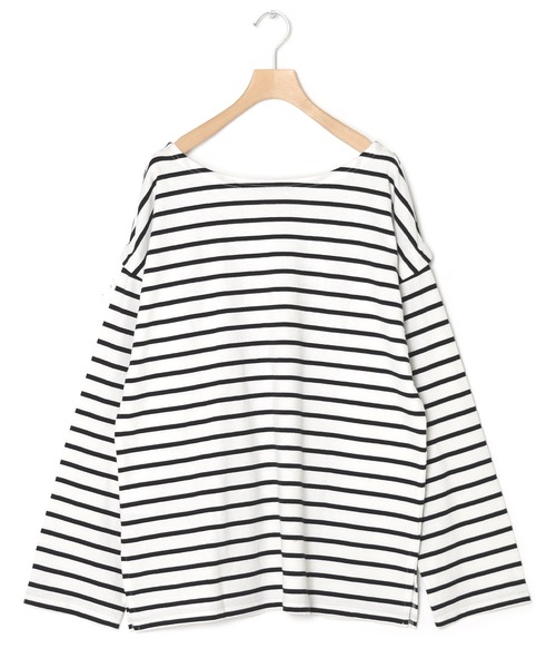 w closet(ダブルクローゼット)の「ボーダーオープンスリーブプルオーバー(Tシャツ/カットソー・レディース・ホワイト×ブラック/ブルー系その他/ピンク系その他/ホワイト×イエロー・FREE)」の13枚目の写真
