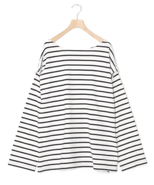 w closet(ダブルクローゼット)の「ボーダーオープンスリーブプルオーバー(Tシャツ/カットソー・レディース・ホワイト×ブラック/ブルー系その他/ピンク系その他/ホワイト×イエロー・FREE)」の15枚目の写真