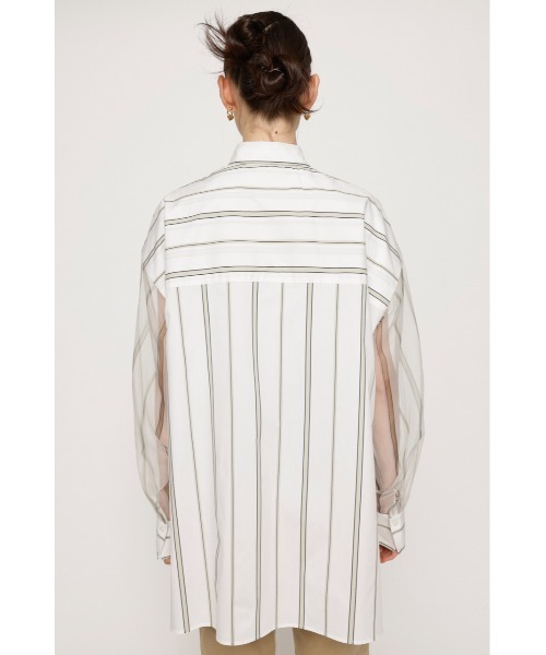 SLY（スライ）の「SHEER SLEEVE シャツ シアースリーブ シアー