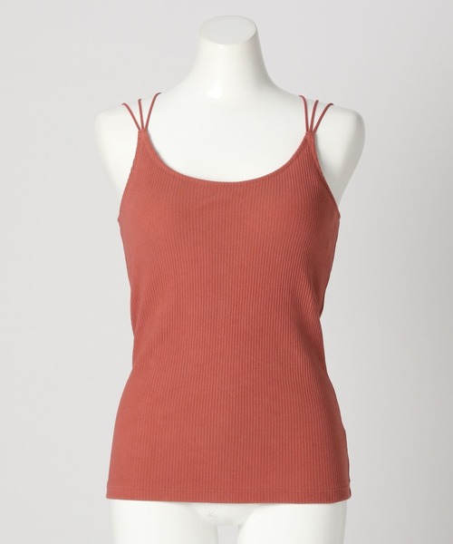 bijorie（ビジュリィ）の「【bijorie】カップ付きリブキャミ／NEW BASIC series 23SS（キャミソール・レディース・レッド/オフホワイト/チャコール・MEDIUM/LARGE/LG）」の7枚目の写真