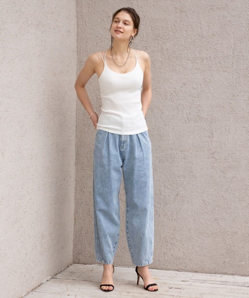 bijorie（ビジュリィ）の「【bijorie】カップ付きリブキャミ／NEW BASIC series 23SS（キャミソール・レディース・レッド/オフホワイト/チャコール・MEDIUM/LARGE/LG）」の16枚目の写真