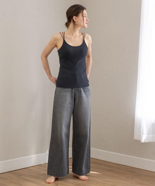 bijorie（ビジュリィ）の「【bijorie】カップ付きリブキャミ／NEW BASIC series 23SS（キャミソール・レディース・レッド/オフホワイト/チャコール・MEDIUM/LARGE/LG）」の12枚目の写真