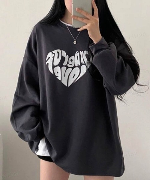 Dalfwin（ダールフィン）の「韓国ファッションLOVEロゴオーバー