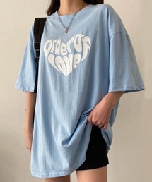 韓国ファッションLOVEロゴオーバーサイズ Tシャツ