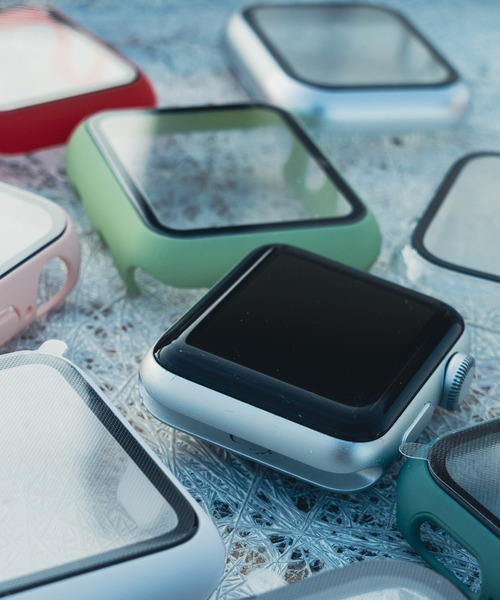 zandy(ズィーアンドワイ)の「zandy ズィー・アンド・ワイ/ Apple Watch【マットハードケース】アップルウォッチケース カバー ハードマットタイプ フル全面保護 ガラスフィルム一体式 //// case5(デジタル腕時計・メンズ・グリーン/ミント/クリア/ピンク/シルバー/レッド/ブラック/ホワイト・40/44)」の19枚目の写真