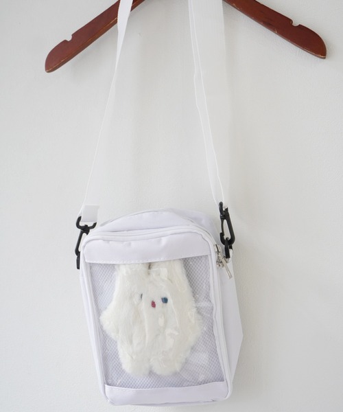 Port（ポート）の「【 推し事 / オタ活 】 クリア ポケット付き ショルダー バッグ #_（ショルダーバッグ・レディース・ブラック/ピンク/ホワイト/ブルー・FREE）」の2枚目の写真