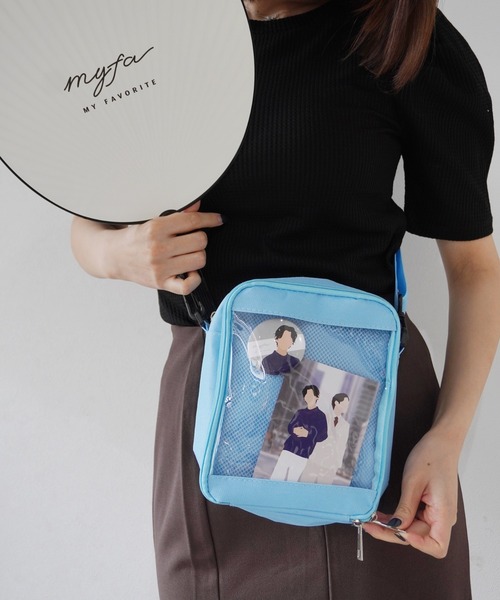 Port（ポート）の「【 推し事 / オタ活 】 クリア ポケット付き ショルダー バッグ #_（ショルダーバッグ・レディース・ブラック/ピンク/ホワイト/ブルー・FREE）」の11枚目の写真