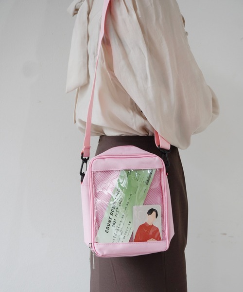 Port（ポート）の「【 推し事 / オタ活 】 クリア ポケット付き ショルダー バッグ #_（ショルダーバッグ・レディース・ブラック/ピンク/ホワイト/ブルー・FREE）」の14枚目の写真