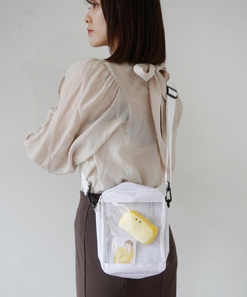 Port（ポート）の「【 推し事 / オタ活 】 クリア ポケット付き ショルダー バッグ #_（ショルダーバッグ・レディース・ブラック/ピンク/ホワイト/ブルー・FREE）」の5枚目の写真