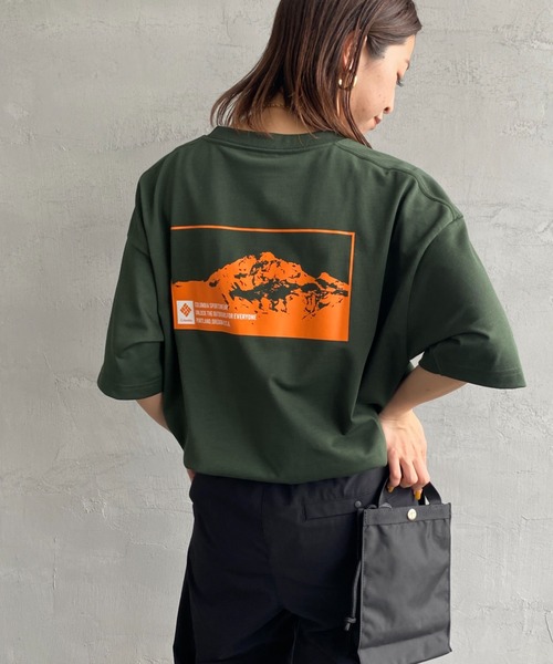Columbia（コロンビア）の「【WEB限定】[Columbia/コロンビア] JAMES BROOK バックプリント ショートスリーブ ポケットTシャツ（Tシャツ/カットソー・レディース・ホワイト/ブラック/ダークグリーン/ネイビー・M/L/XL）」の3枚目の写真