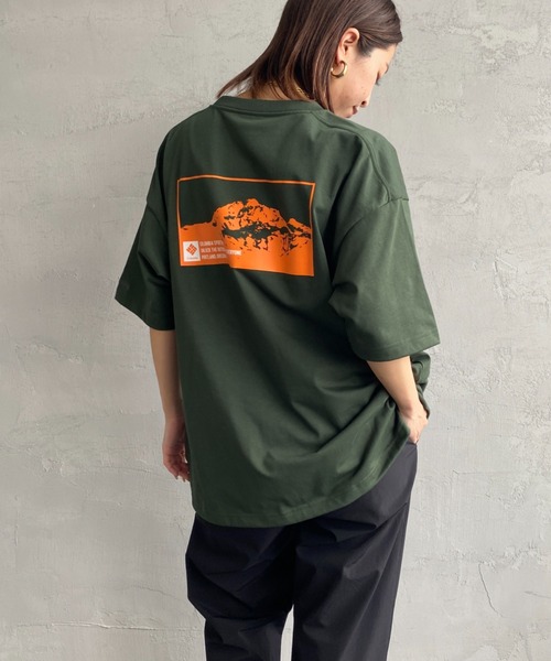 Columbia（コロンビア）の「【WEB限定】[Columbia/コロンビア] JAMES BROOK バックプリント ショートスリーブ ポケットTシャツ（Tシャツ/カットソー・レディース・ホワイト/ブラック/ダークグリーン/ネイビー・M/L/XL）」の12枚目の写真