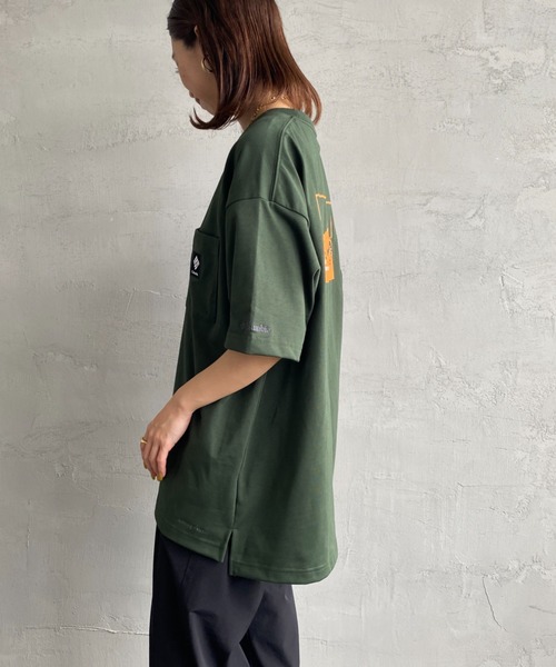 Columbia（コロンビア）の「【WEB限定】[Columbia/コロンビア] JAMES BROOK バックプリント ショートスリーブ ポケットTシャツ（Tシャツ/カットソー・レディース・ホワイト/ブラック/ダークグリーン/ネイビー・M/L/XL）」の21枚目の写真