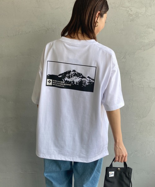 Columbia（コロンビア）の「【WEB限定】[Columbia/コロンビア] JAMES BROOK バックプリント ショートスリーブ ポケットTシャツ（Tシャツ/カットソー・レディース・ホワイト/ブラック/ダークグリーン/ネイビー・M/L/XL）」の6枚目の写真