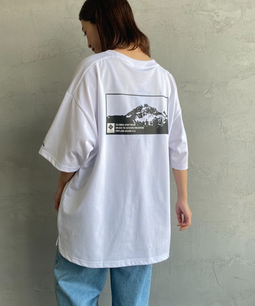 Columbia（コロンビア）の「【WEB限定】[Columbia/コロンビア] JAMES BROOK バックプリント ショートスリーブ ポケットTシャツ（Tシャツ/カットソー・レディース・ホワイト/ブラック/ダークグリーン/ネイビー・M/L/XL）」の7枚目の写真
