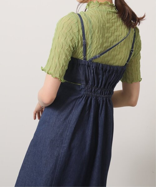 RAY CASSIN（レイカズン）の「ウェーブシアー半袖プルオーバー（Tシャツ/カットソー・レディース・グリーン/キナリ/ブラック・FREE）」の17枚目の写真