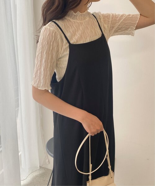 RAY CASSIN（レイカズン）の「ウェーブシアー半袖プルオーバー（Tシャツ/カットソー・レディース・グリーン/キナリ/ブラック・FREE）」の19枚目の写真