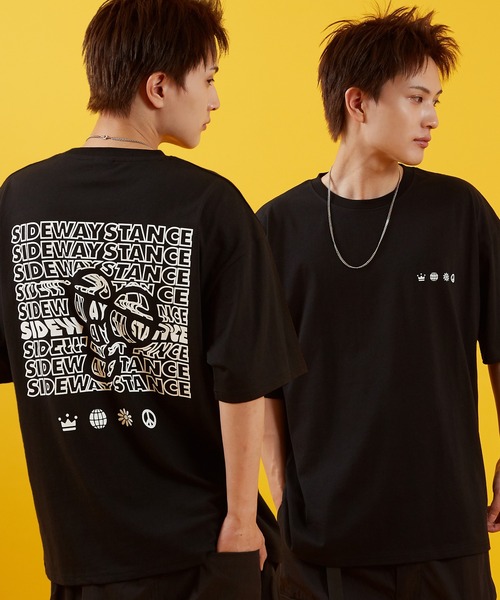 SIDEWAY STANCE（サイドウェイスタンス）の「【SIDEWAY STANCE】オリジナル グラフィック プリント 半袖Tシャツ（Tシャツ/カットソー・メンズ・ブラック系その他2/オリーブ/ホワイト系その他3/ホワイト系その他2/ホワイト/ブラック系その他3/ブラック/ブラック系その他4/ホワイト系その他/ピンク/イエロー/ホワイト系その他4/セージグリーン/パープル/ブラック系その他/パープル系その他/ブラック系その他5/ホワイト系その他5/ホワイト系その他6/ブラック系その他6/ブラック系その他7/ホワイト系その他7/パープル系その他3/ダークブルー/パープル系/パープル系その他2/ブルー系その他/グレー系その他/カーキ/グレー/ブラック系/カーキ系/グレー系/ホワイト系/パープル系1/ブラック系1/ホワイト系1・LARGE/X-LARGE/MEDIUM/SMALL）」の18枚目の写真